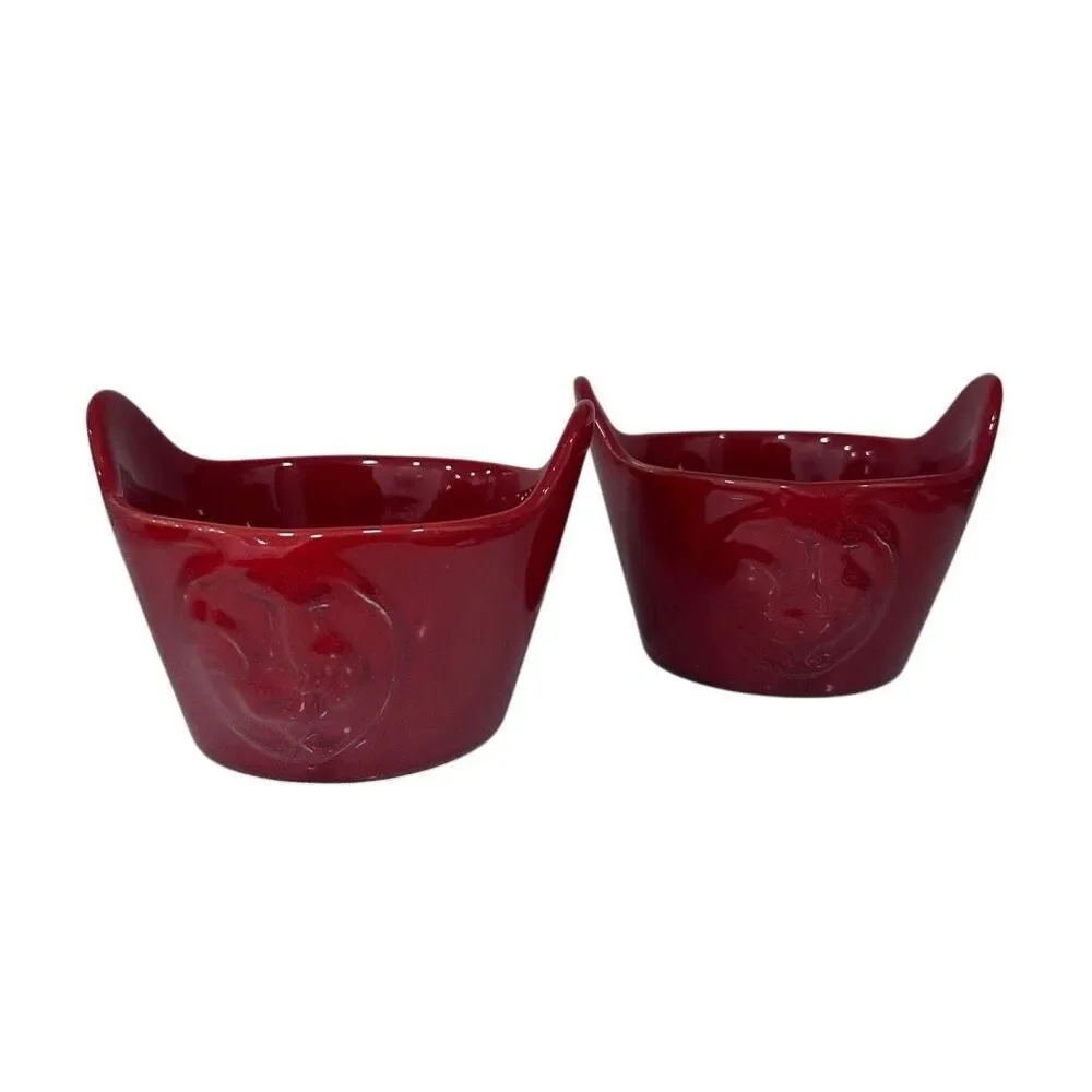 Set Of 2 Vtg Maioliche Jessica Serving Bowl 4